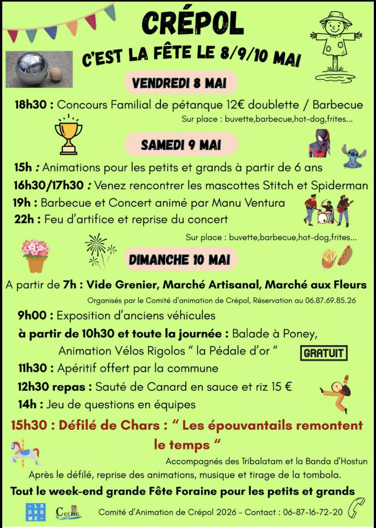 Fête de l'épouvantail à Crépol